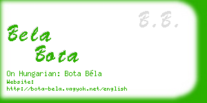 bela bota business card